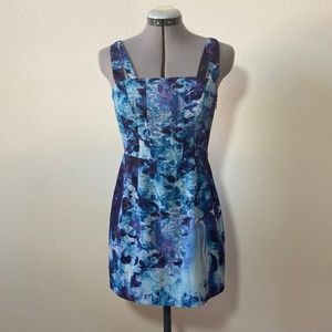 Silence + Noise blue water color dress